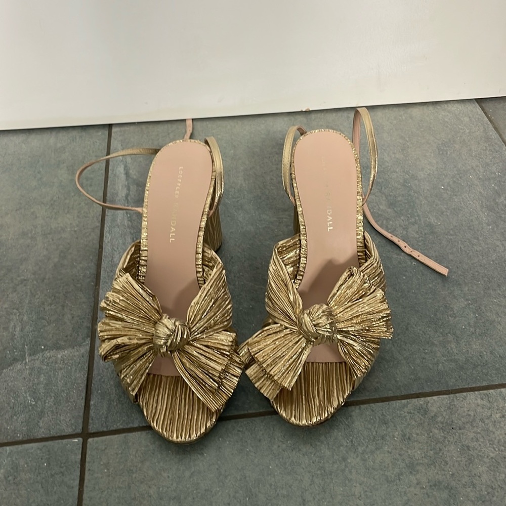 Loeffler Randall Camellia Gold Heels